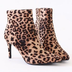 Cheetah Print Heel Booties